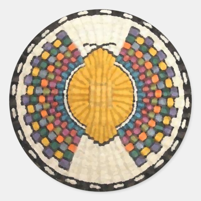 Adesivo Hopi Cobra Motif Vintage Nativo Americano (Frente)