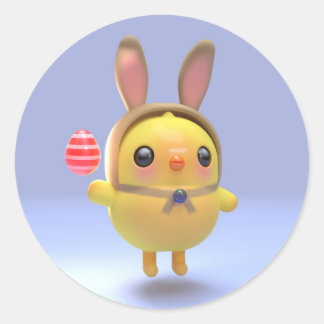 Adesivo Hoppy Chickling- Easter chicklet with bunny hat