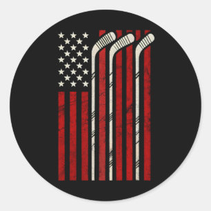 Adesivo Hóquei Bandeira Americana Hóquei Bandeira EUA Joga