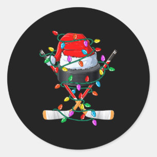 Adesivo Hóquei de Natal Xmas Papai Noel Srts Chapéu Bola C