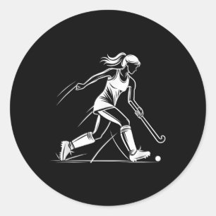 Adesivo Hóquei em Campo Feminino Arte Linear Equipe de Hóq