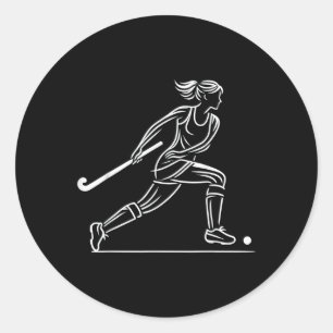 Adesivo Hóquei em Campo Feminino Arte Linear Equipe de Hóq