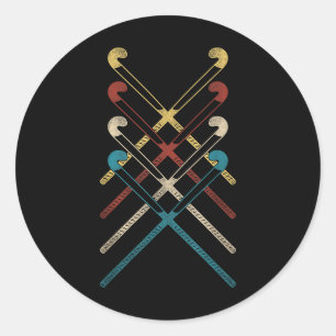 Adesivo Hóquei em Campo Sticks de Hóquei Retro _1