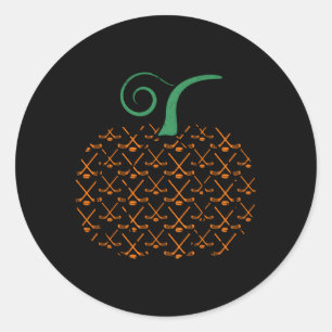 Adesivo Hóquei em Halloween de Abóbora
