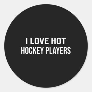 Adesivo Hóquei Eu Amo Jogadores de Hóquei Quentes