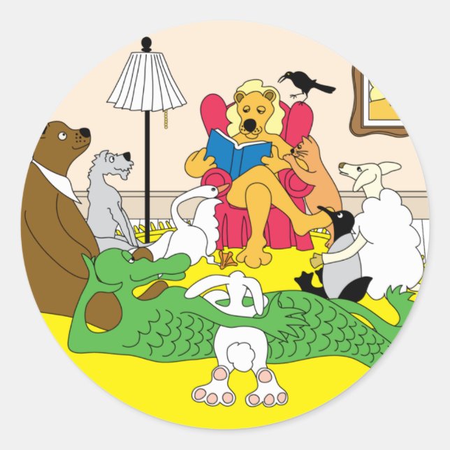 Adesivo Hora da História do Animal (Frente)