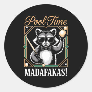 Adesivo Hora da piscina seus malucos jogador de bilhar gua
