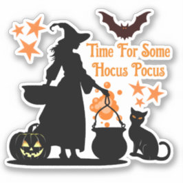 Adesivo Hora De Uma Bruxa De Halloween De Pocus