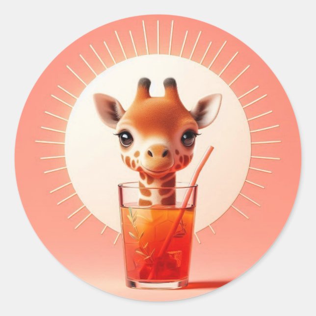 Adesivo Hora Feliz da Girafa (Frente)