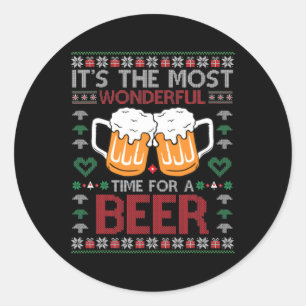 Adesivo Hora Maravilhosa De Uma Cerveja Feia De Natal S