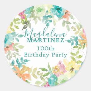 Adesivo Horário de Verão Personalizado Floral 100º Anivers