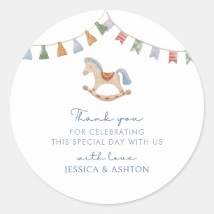 Adesivo Horês Rochoso de Aquarela, Chá de fraldas