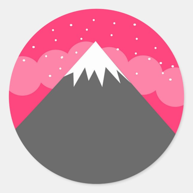 Adesivo Horizonte da Montanha Rosa (Frente)
