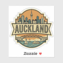 Horizonte de Auckland Nova Zelândia Selo de Viagem