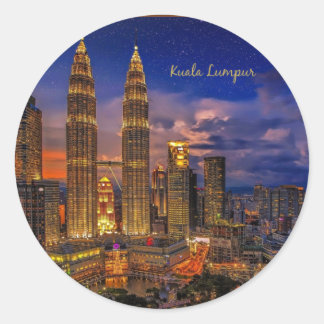 Adesivo Horizonte de Kuala Lumpur à noite