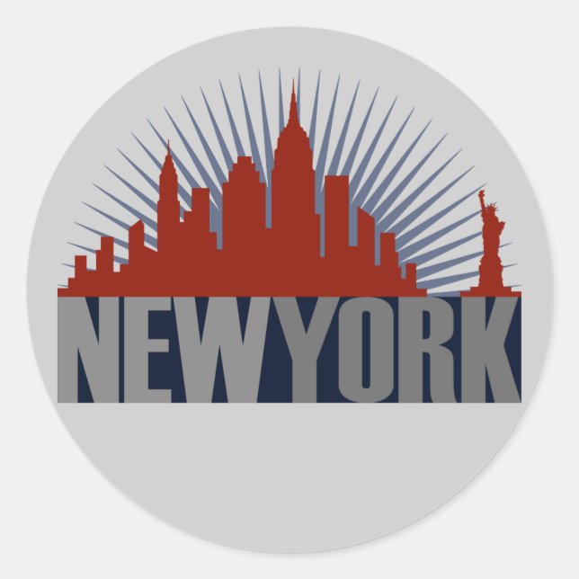 Adesivo Horizonte de Nova York (Frente)