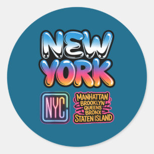 Adesivo Horizonte de Nova York Bronx Queens Manhattan esta
