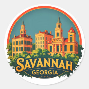Adesivo Horizonte de Savannah Geórgia
