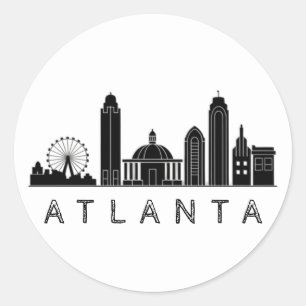 Adesivo Horizonte Estilizado de Atlanta Geórgia Moderna