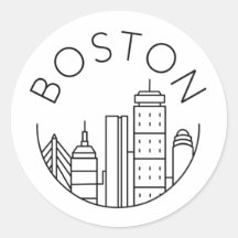 Horizonte urbano da cidade de Boston, horizonte de