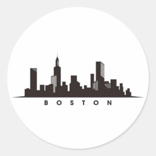 Adesivo Horizonte urbano da cidade de Boston, horizonte de