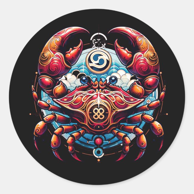 Adesivo Horoscope Sinal astrológico para Cancer do Carangu (Frente)