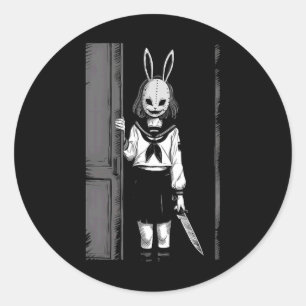 Adesivo Horror Garota Cerradora Bunny Mask Slasher Hallowe