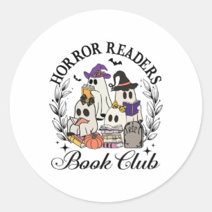 Adesivo Horror Readers Book Club Funny Ghost Halloween Boo