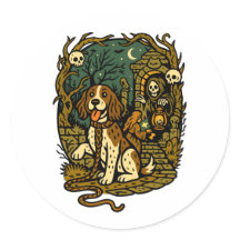 Horror Spooky Skeleton Dog Aesthetic