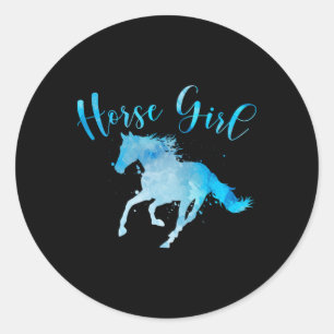 Adesivo Horse Girl Horseback Equestrian Riding Lover Vinta