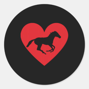 Adesivo Horse Heart Horseback Equestrian Riding Girls