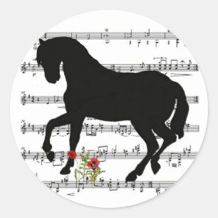 Adesivo Horse on Sheet Music