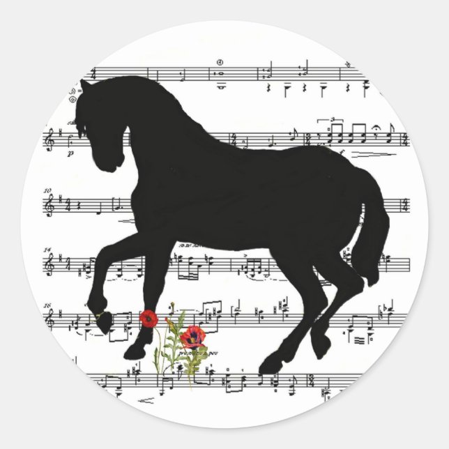 Adesivo Horse on Sheet Music (Frente)