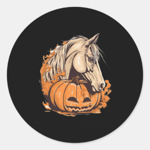 Adesivo Horse Pumpkin Halloween Costume Horseback Andar E