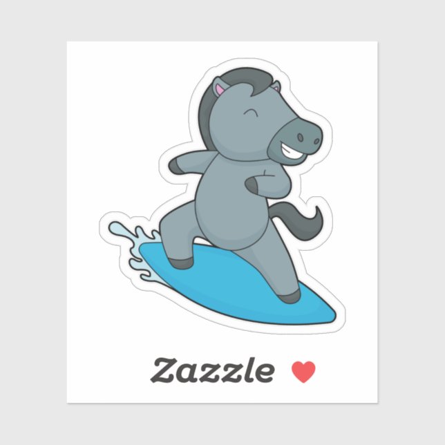 Adesivo Horse Surfer Water (Folha)