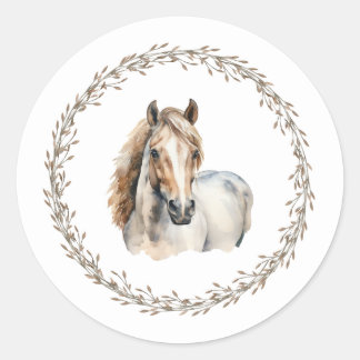 Adesivo Horse Wreath Gift Stickers