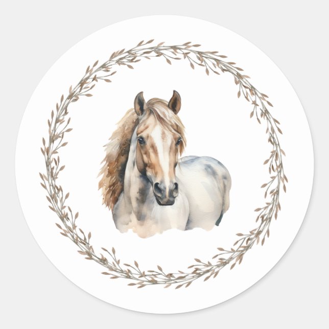 Adesivo Horse Wreath Gift Stickers  (Frente)