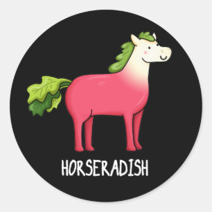 Adesivo Horseradish Funny Horse Pun Dark BG