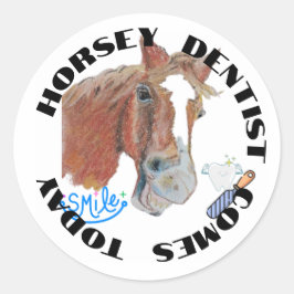 Adesivo Horsey dentista vem hoje Sticker