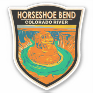 Adesivo Horsferes Bend Colorado River Vintage