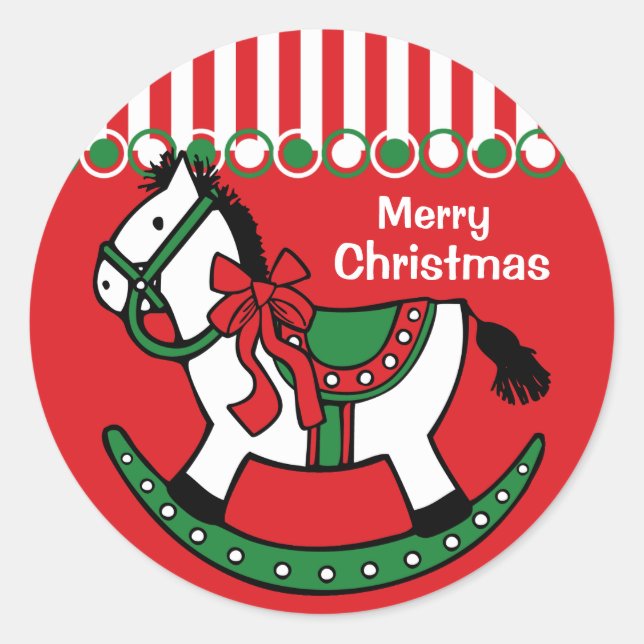 Adesivo Horso de Natal Fogueiro Personalizado (Frente)