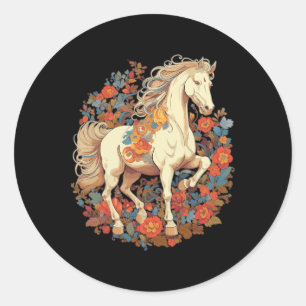 Adesivo Horso Floral Equestre Equestre de Corrida Equestre