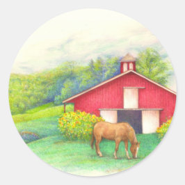 Adesivo Horso Ilustrado e Personalizado de Girassol