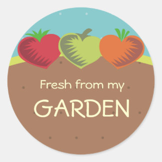 Adesivo hortas cardíacas, sadias, amor de jardinagem...