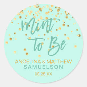 Adesivo HORTELÃ personalizada A SER casamento Dourado dos
