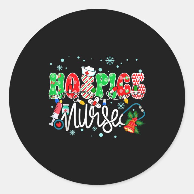 Adesivo Hosce Nurse Funny Xmas Light Stethoscope Christmas (Frente)