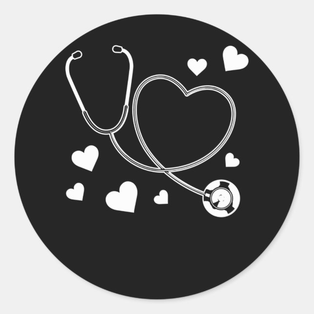 Adesivo Hospital de Amor Enfermeiro Stethoscope (Frente)