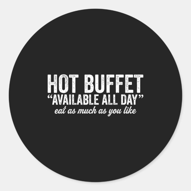 Adesivo Hot Buffet Available All Day Eat As Much As You Li (Frente)