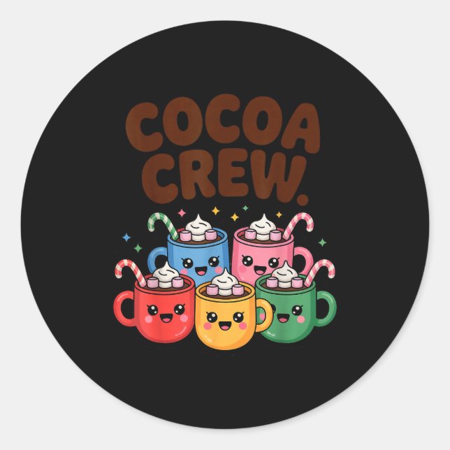 Adesivo Hot Chocolate Matching Pajamas Cocoa Crew Cute Chr (Frente)