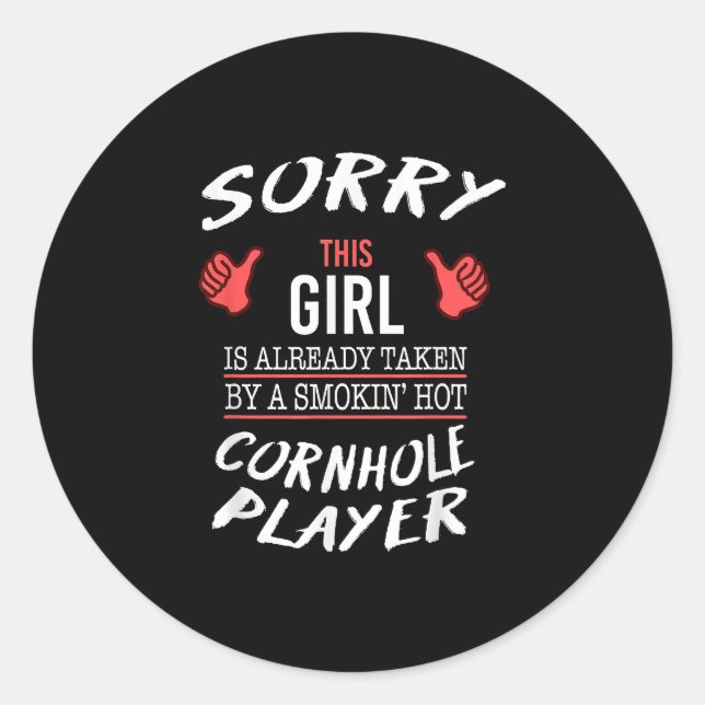 Adesivo Hot Cornhole Player Funny (Frente)